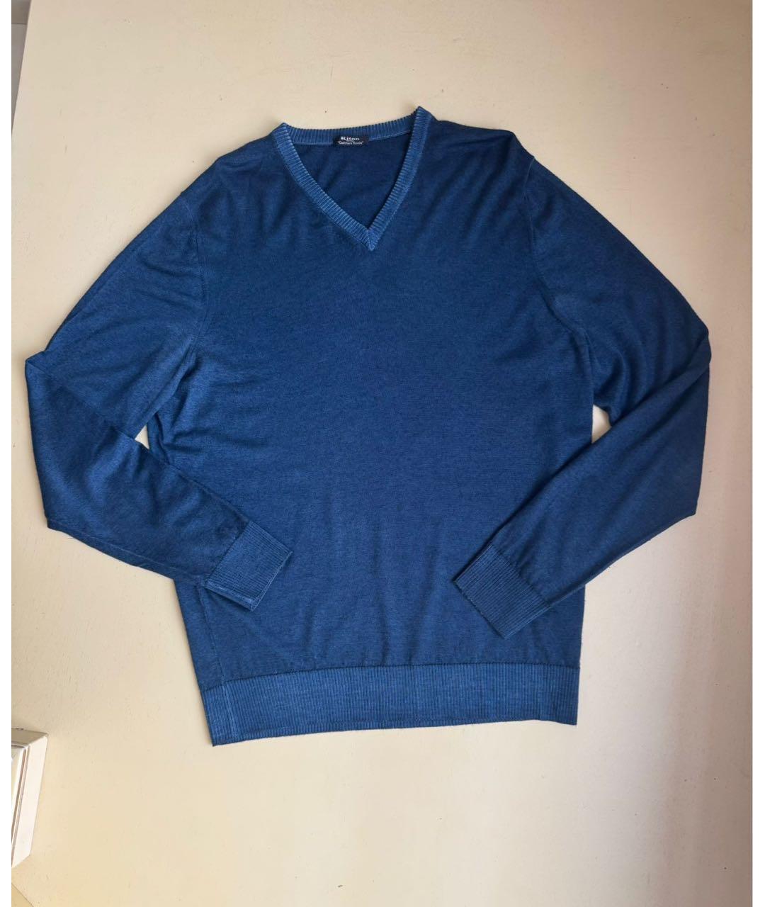 KITON Синий джемпер / свитер, фото 3