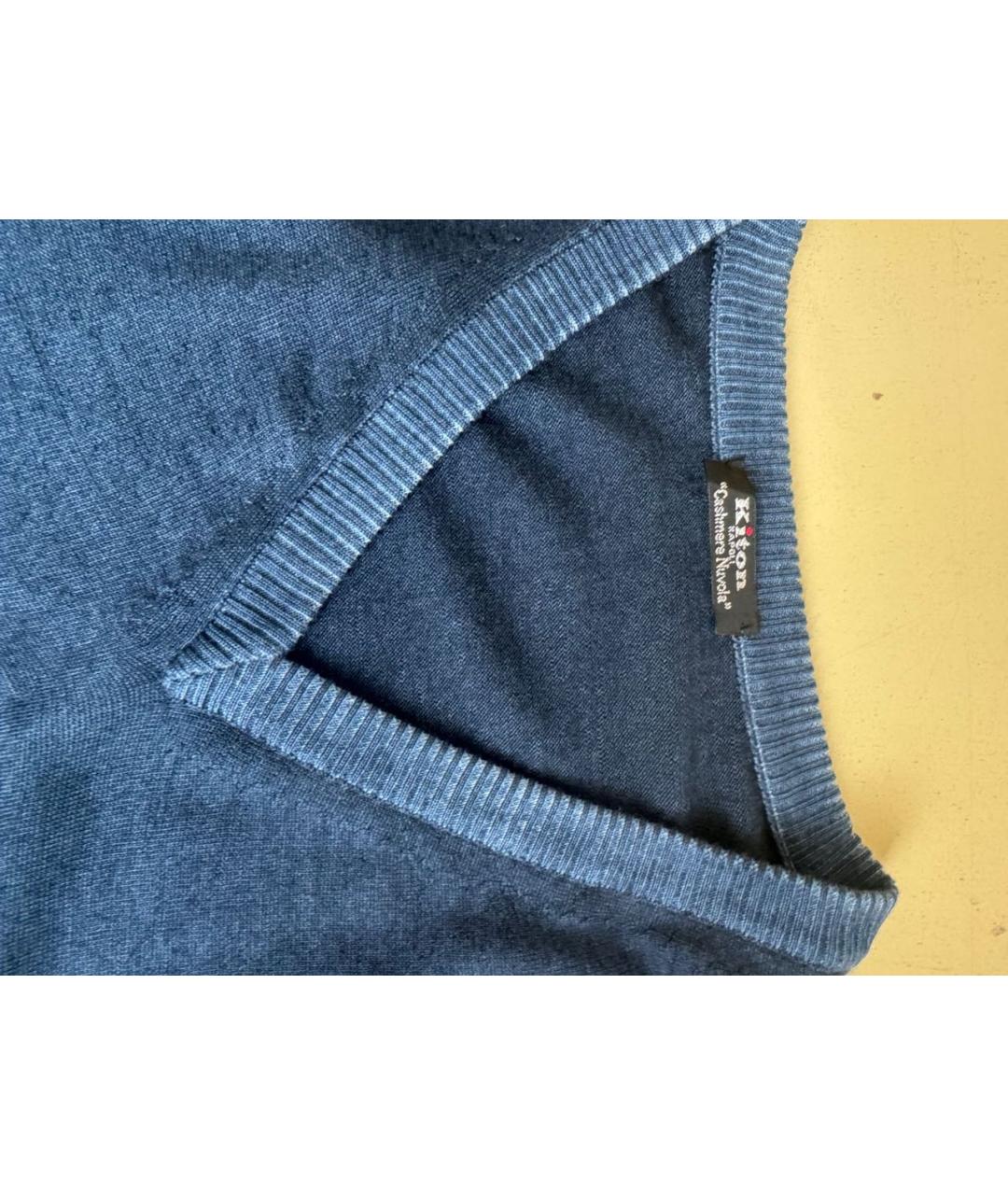 KITON Синий джемпер / свитер, фото 7