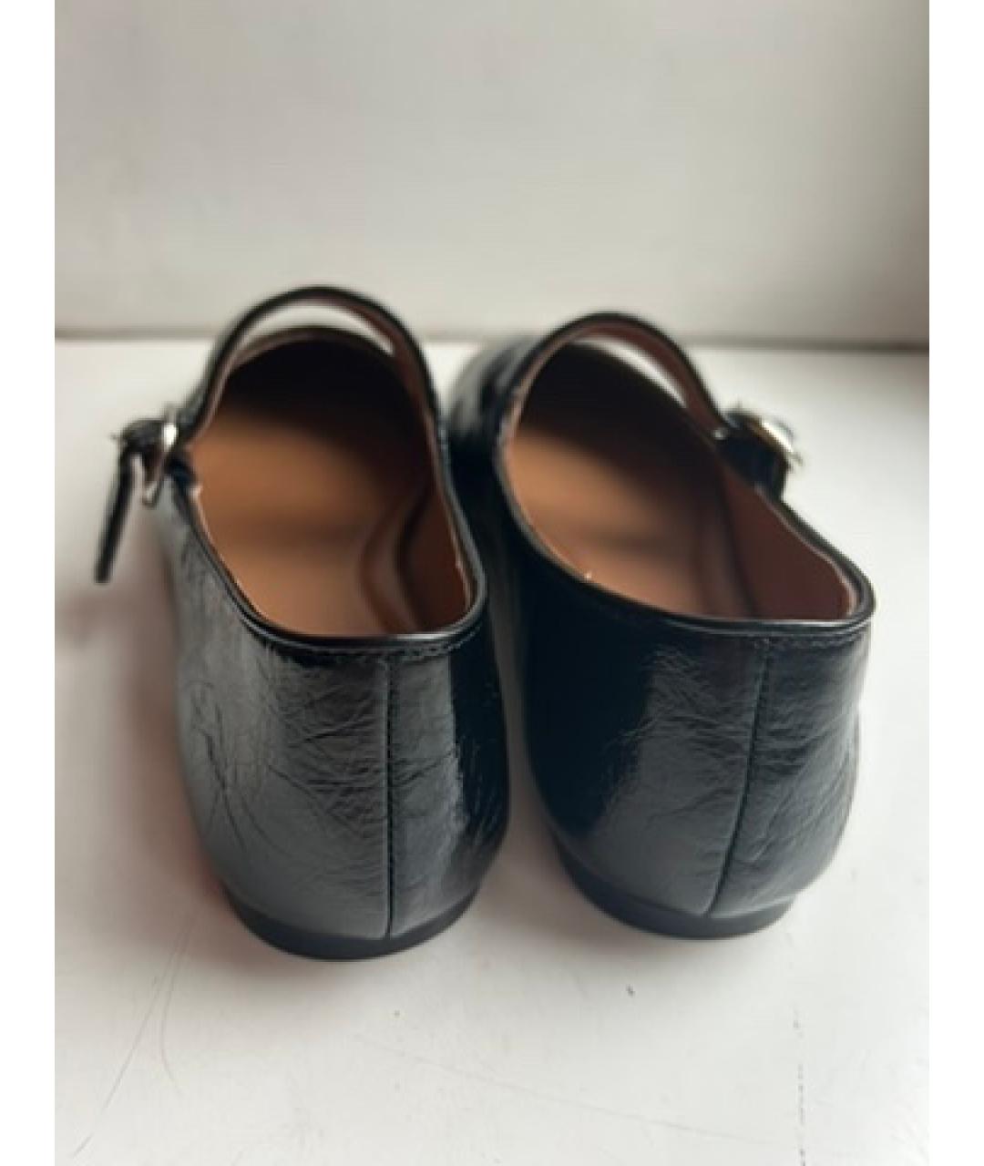 SANDRO Черные балетки из лакированной кожи, фото 4