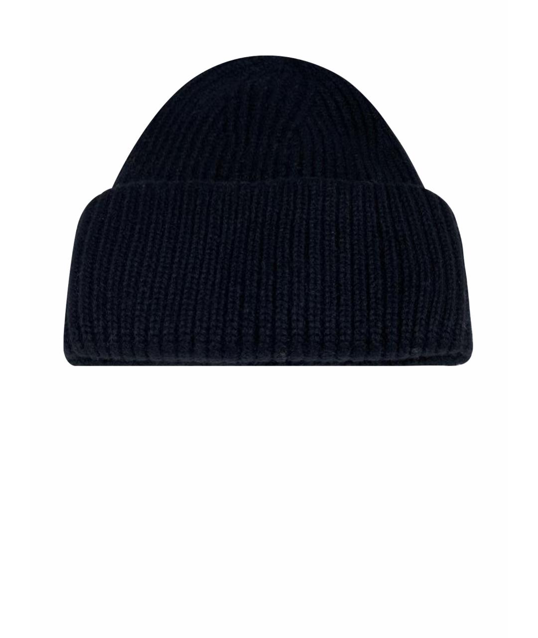 YVES SALOMON Черная шерстяная шапка, фото 1