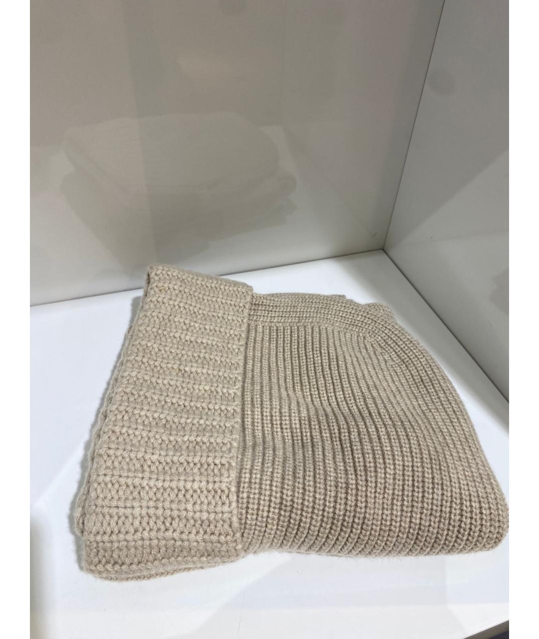 YVES SALOMON Бежевый шерстяной капюшон, фото 2