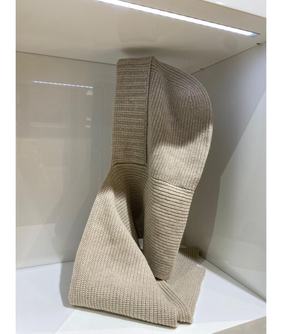 YVES SALOMON Бежевый шерстяной капюшон, фото 3