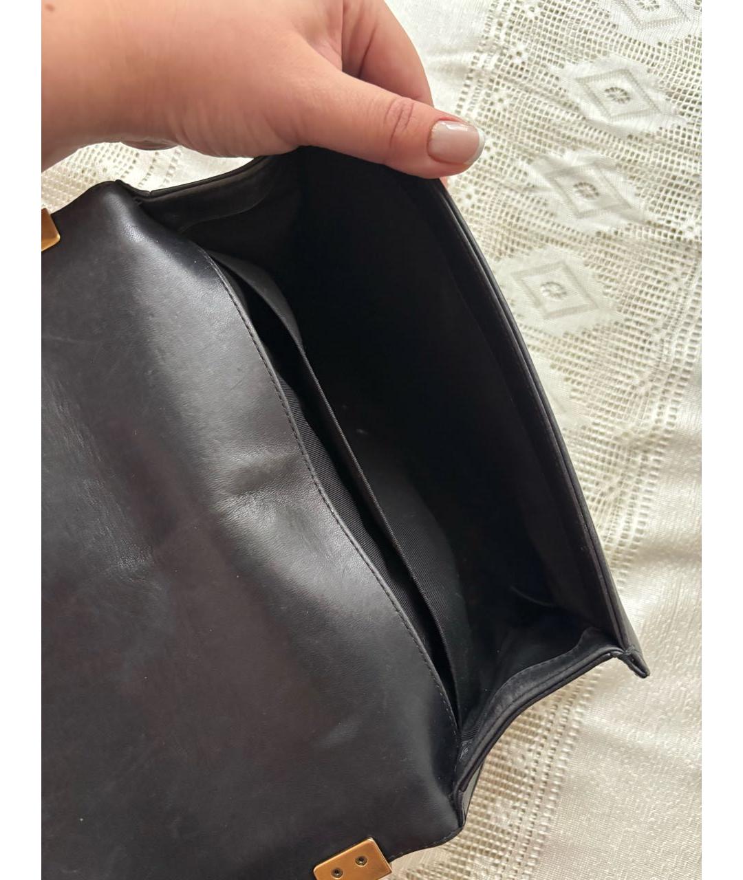 CHANEL Черная кожаная сумка через плечо, фото 4