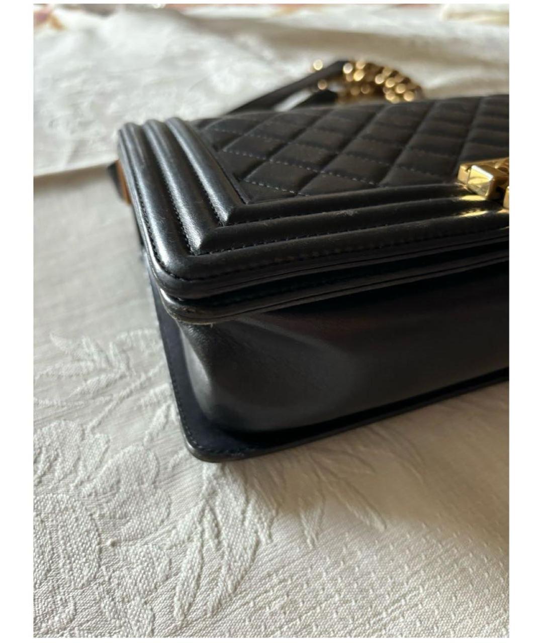 CHANEL Черная кожаная сумка через плечо, фото 7
