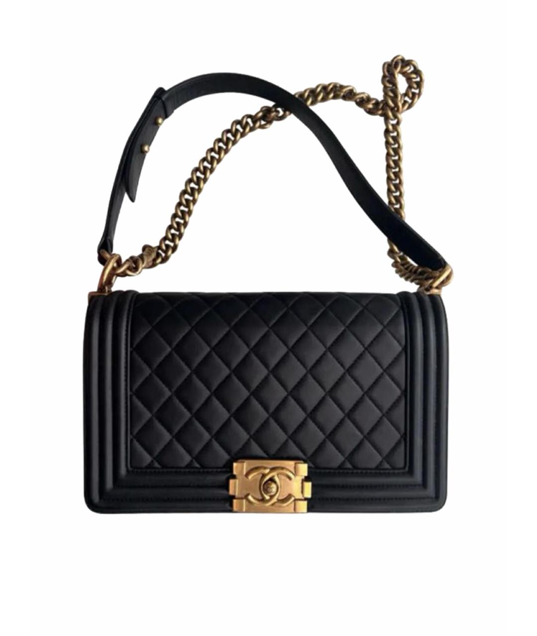 CHANEL Черная кожаная сумка через плечо, фото 1