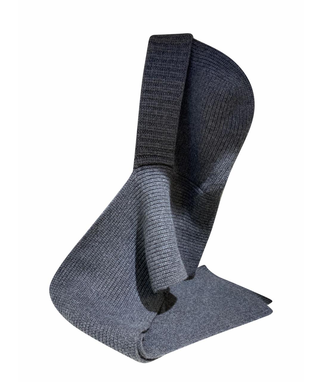 YVES SALOMON Серый шерстяной капюшон, фото 1