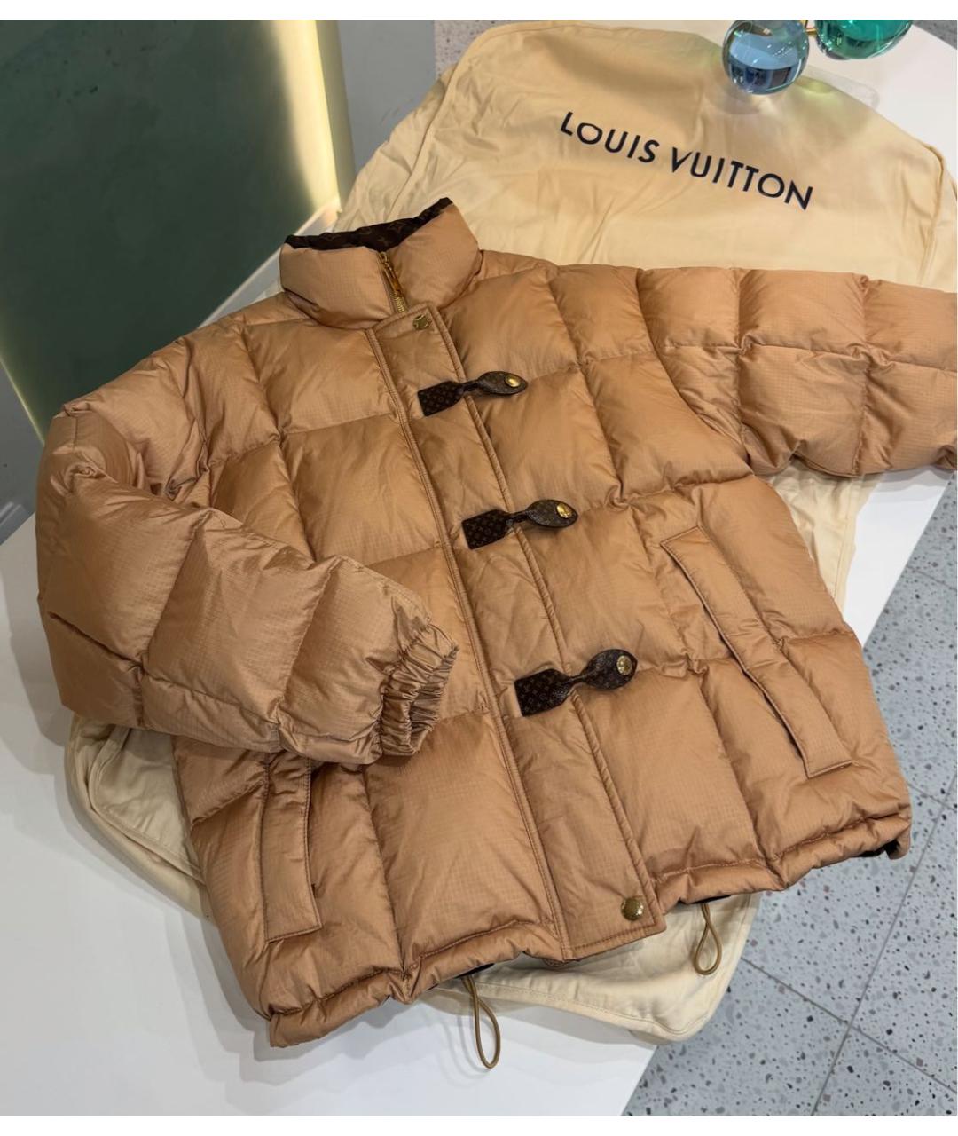 LOUIS VUITTON Бежевый пуховик, фото 8