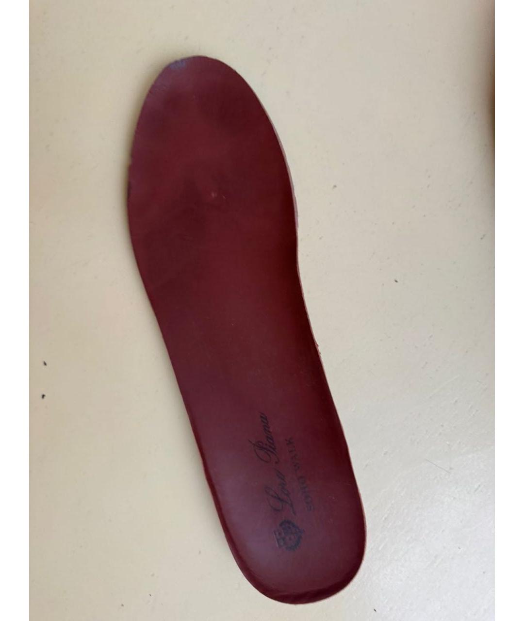 LORO PIANA Синие замшевые низкие кроссовки / кеды, фото 8