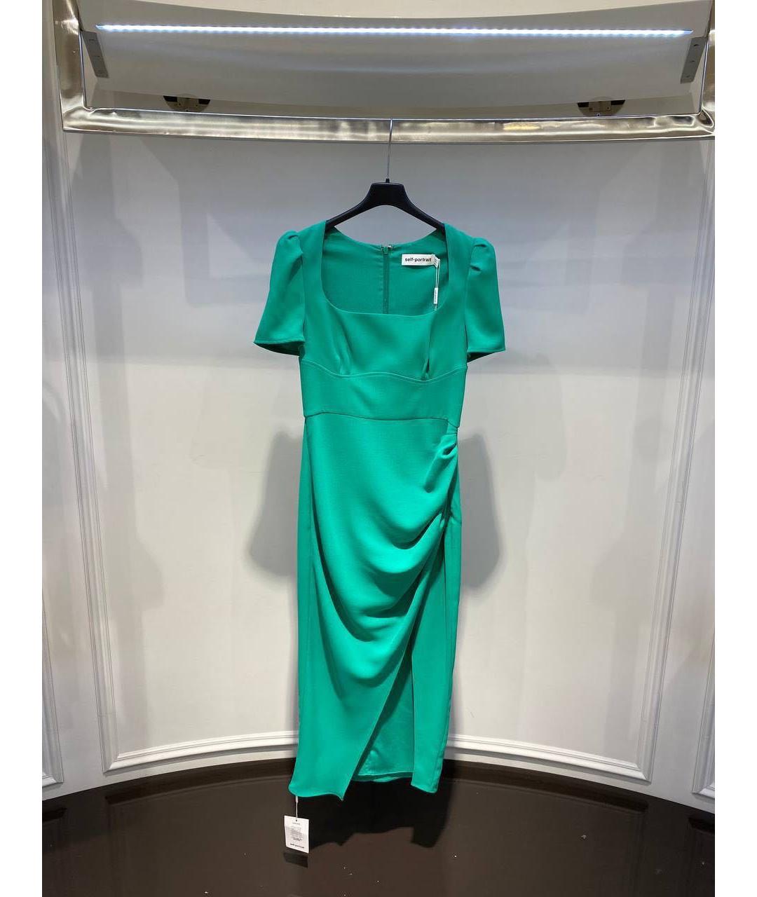 SELF-PORTRAIT Зеленые повседневное платье, фото 2