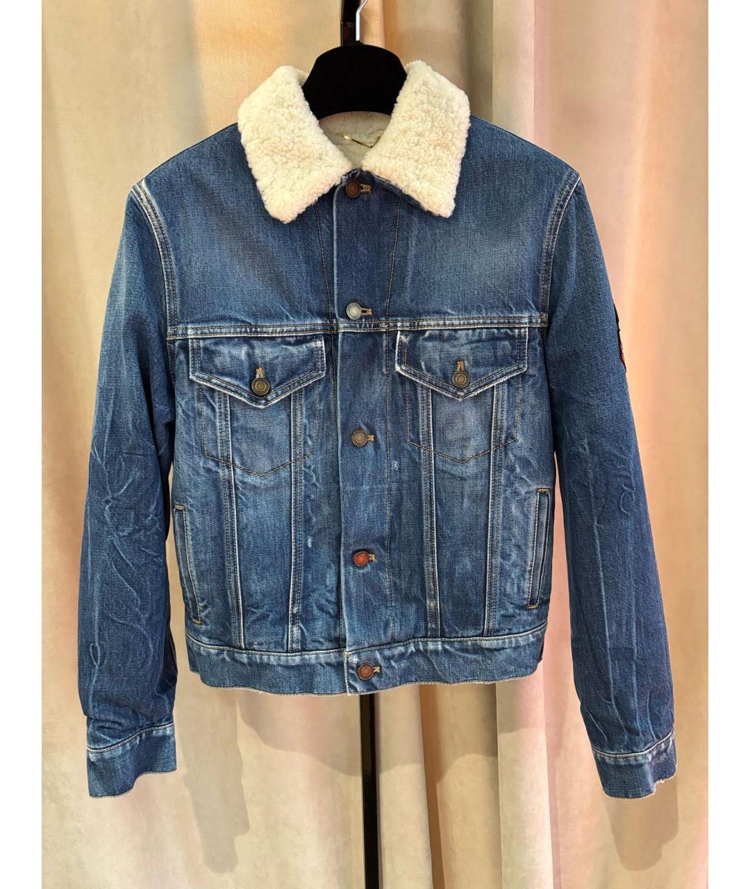 SAINT LAURENT Синяя хлопковая куртка, фото 9