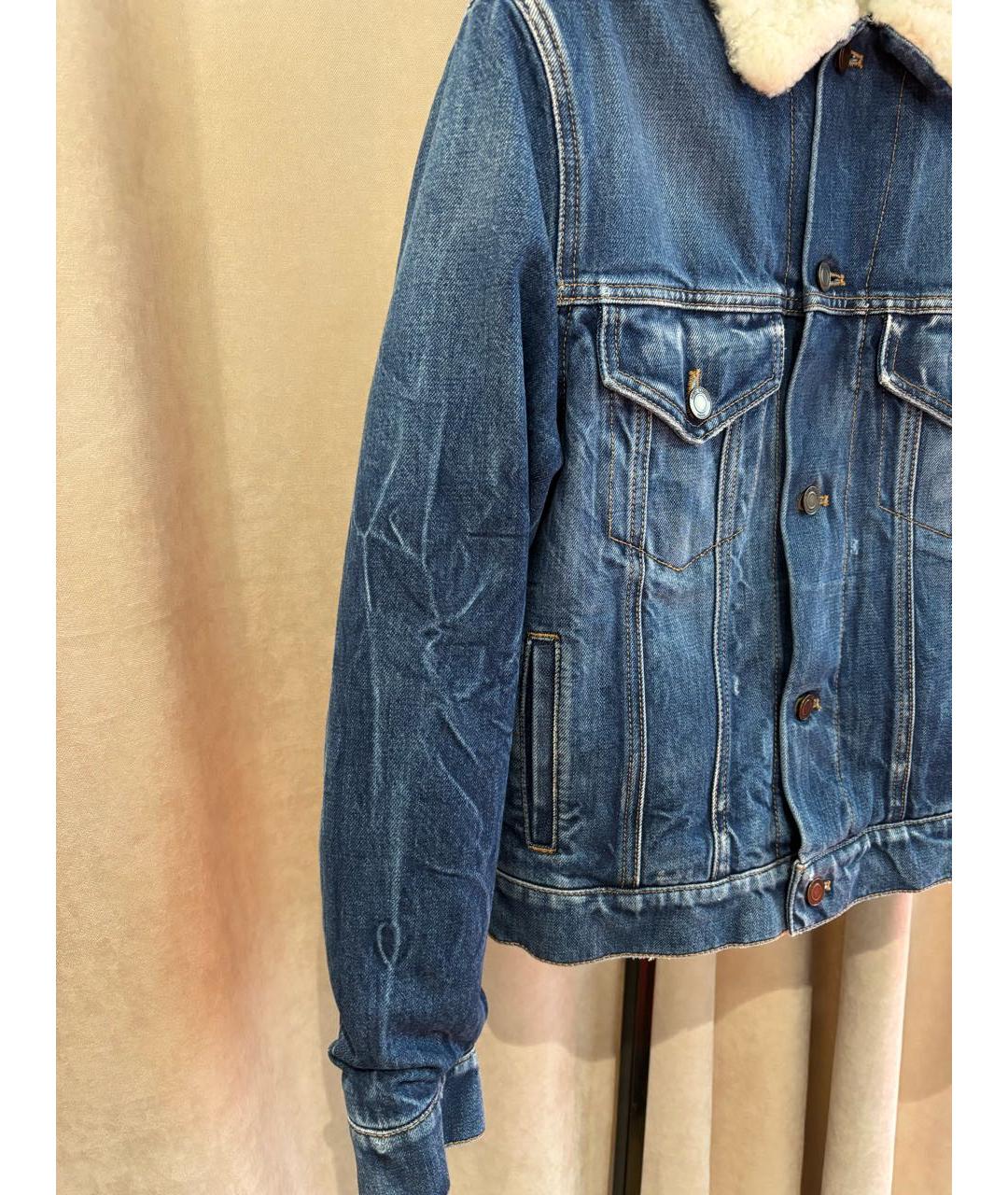 SAINT LAURENT Синяя хлопковая куртка, фото 8