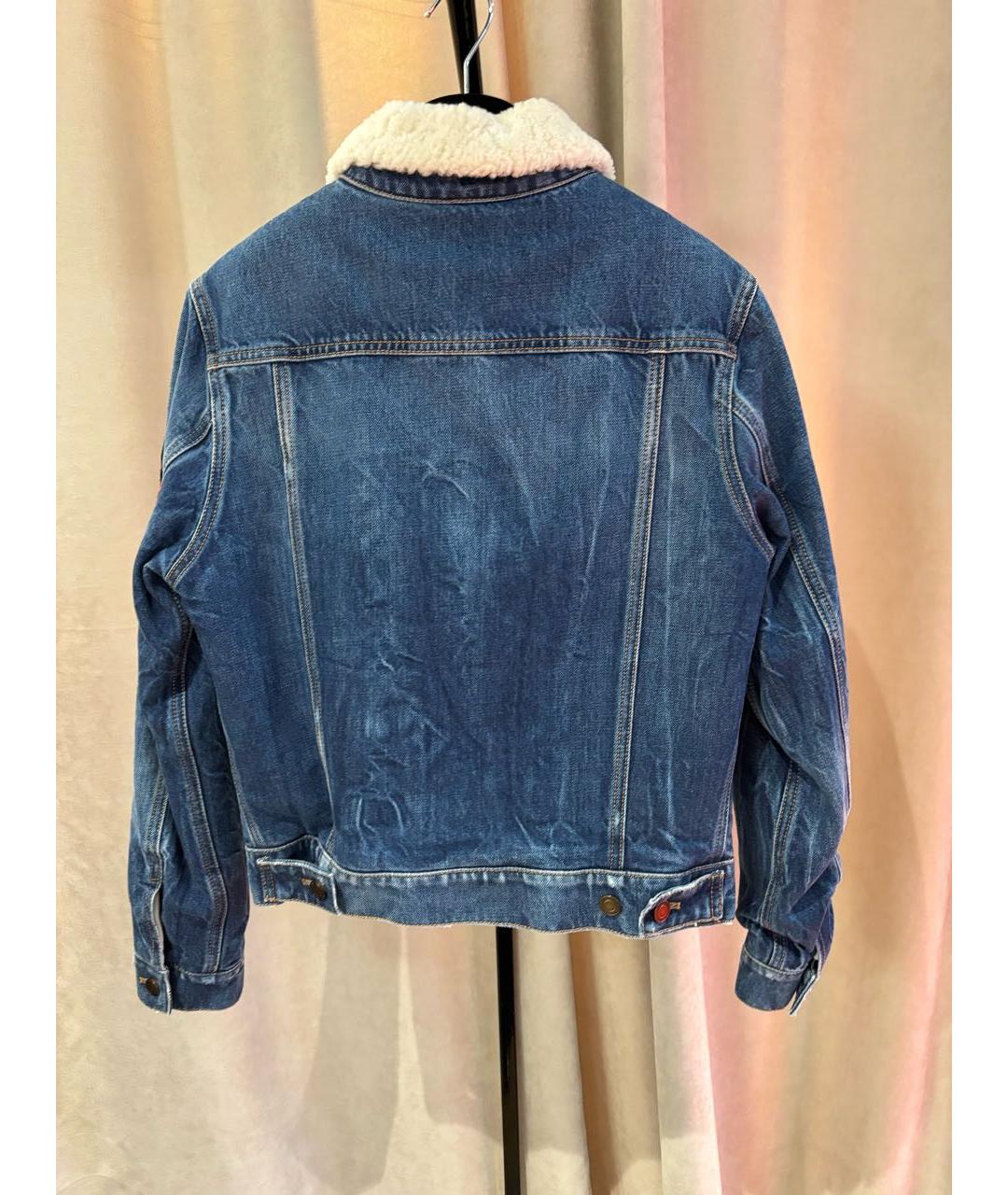 SAINT LAURENT Синяя хлопковая куртка, фото 2