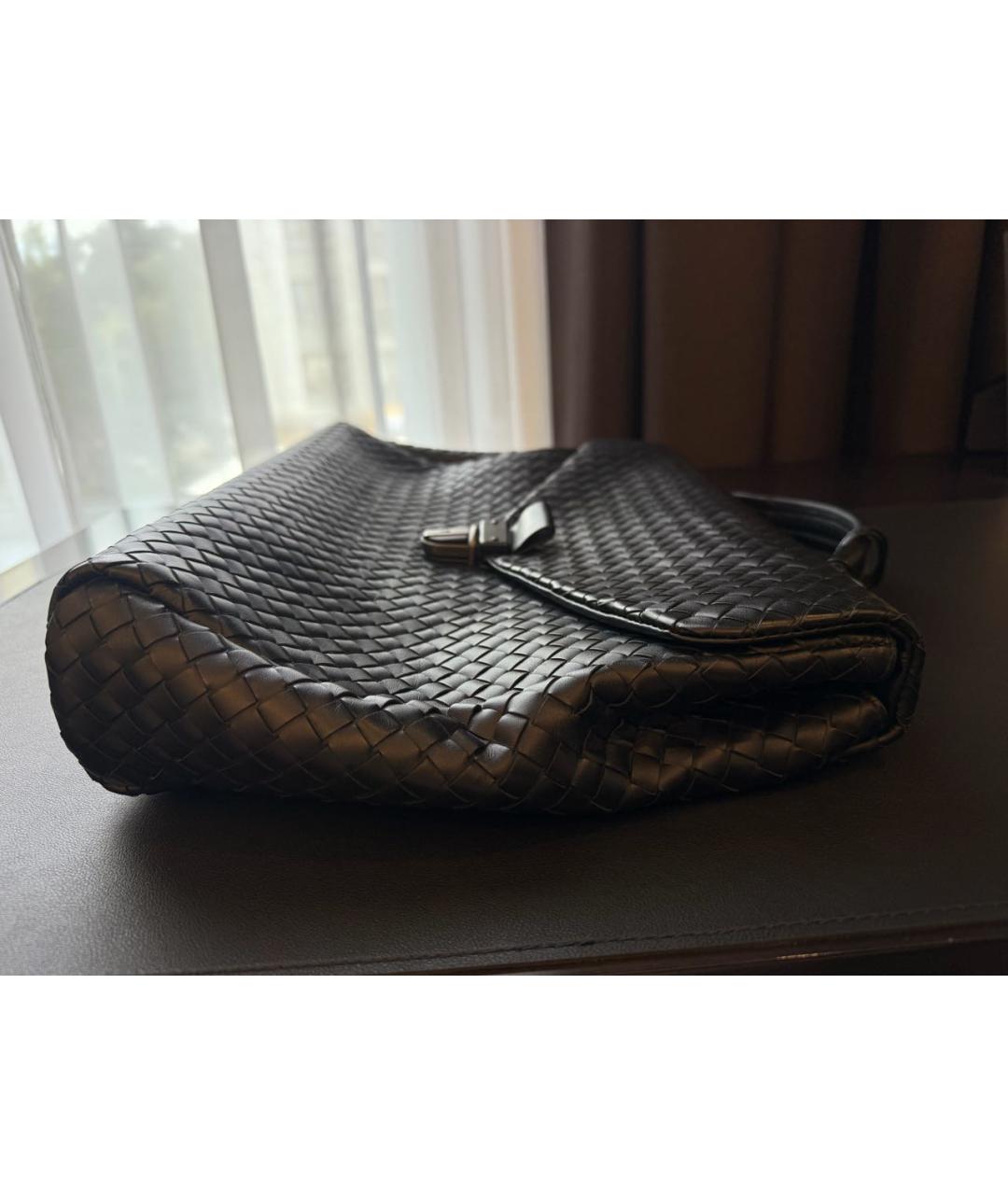 BOTTEGA VENETA Черный кожаный портфель, фото 5