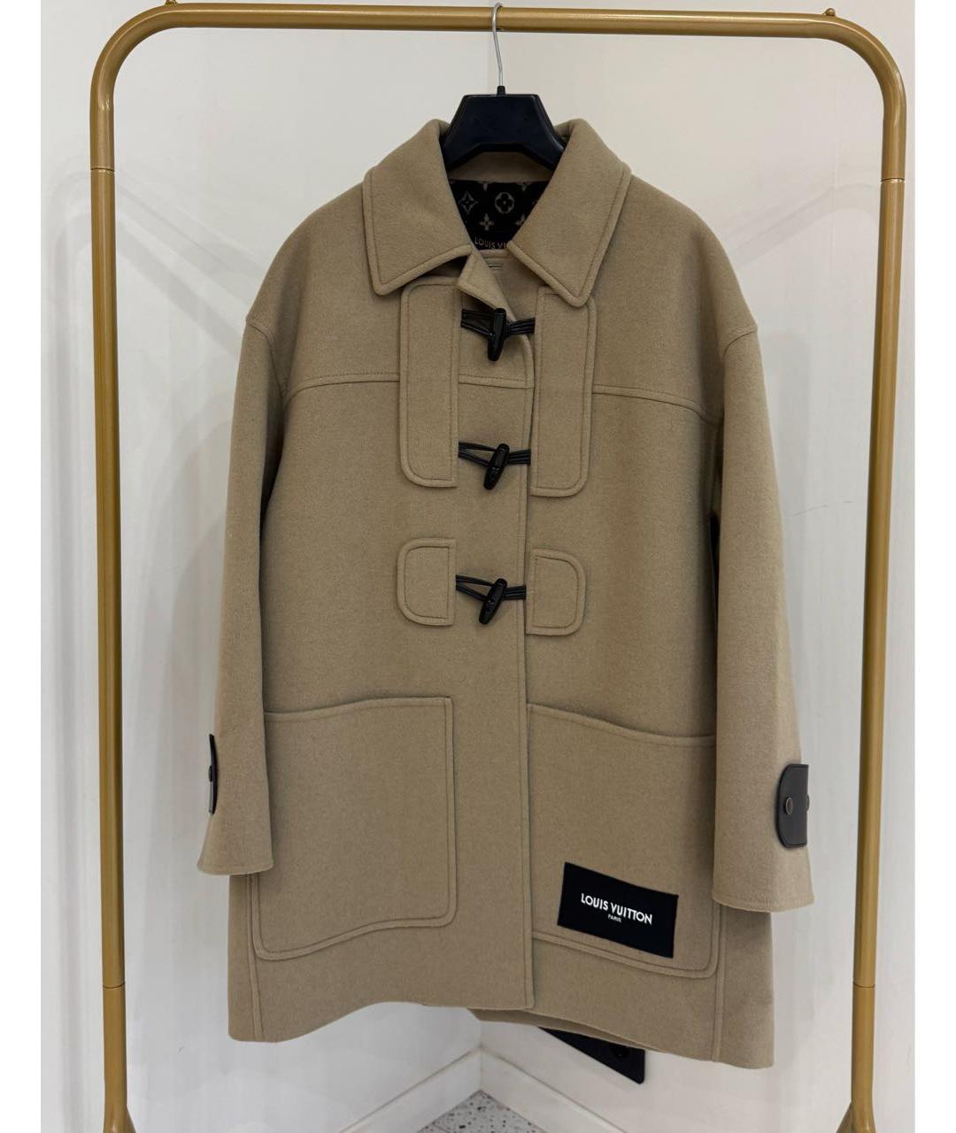 LOUIS VUITTON Бежевое шерстяное пальто, фото 9