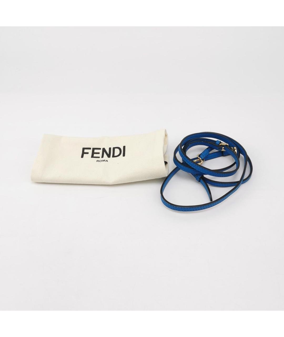 FENDI Синяя кожаная сумка через плечо, фото 8