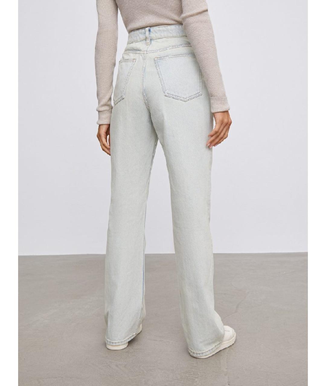 12 STOREEZ Голубые хлопковые джинсы клеш, фото 2