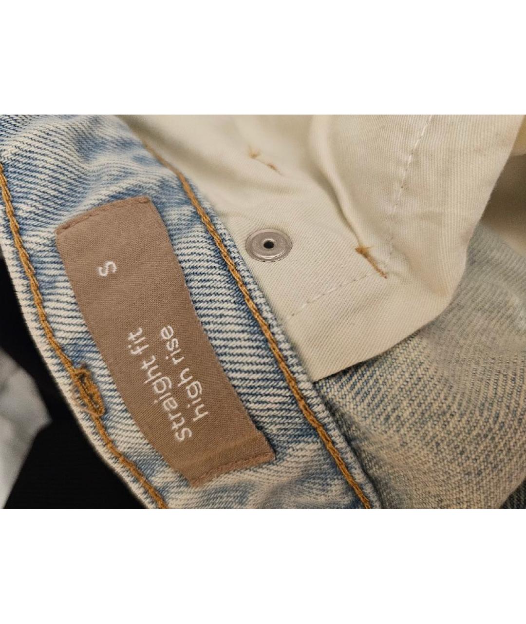 12 STOREEZ Голубые хлопковые джинсы клеш, фото 7