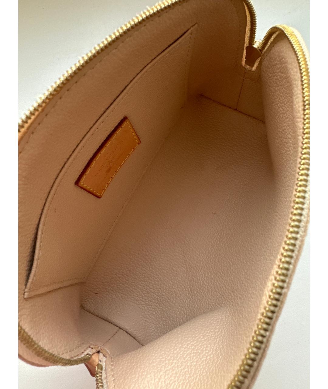 LOUIS VUITTON Белая кожаная косметичка, фото 2