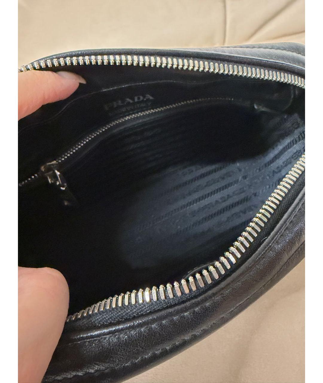 PRADA Черная кожаная сумка через плечо, фото 8