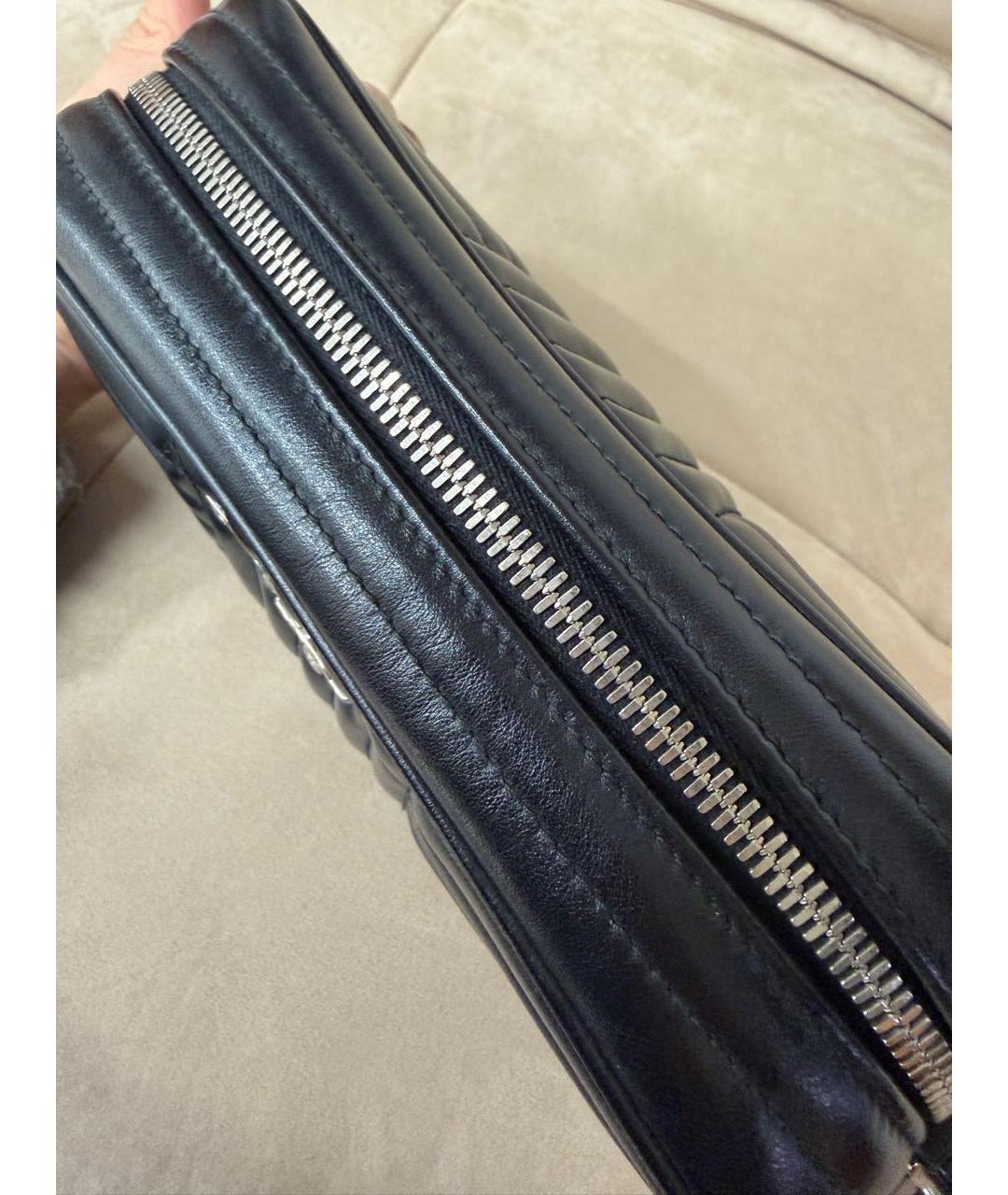 PRADA Черная кожаная сумка через плечо, фото 7