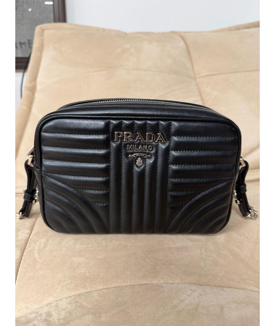 PRADA Черная кожаная сумка через плечо, фото 9