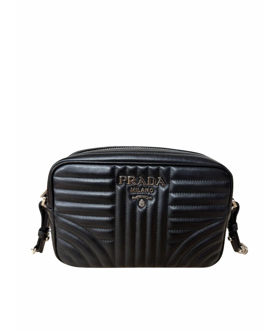 PRADA Черная кожаная сумка через плечо, фото 1