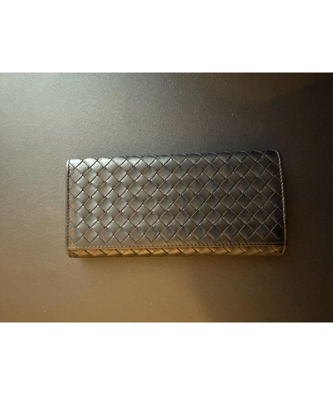BOTTEGA VENETA Черный кожаный кошелек, фото 5