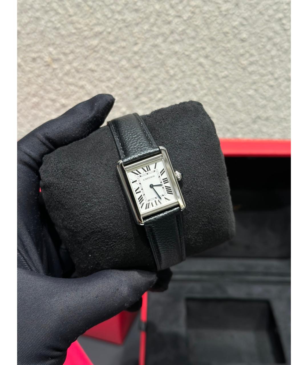 CARTIER Белые металлические часы, фото 10
