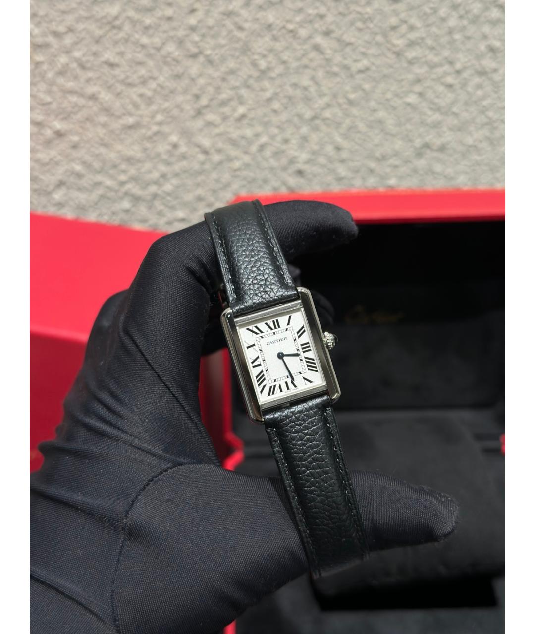 CARTIER Белые металлические часы, фото 5