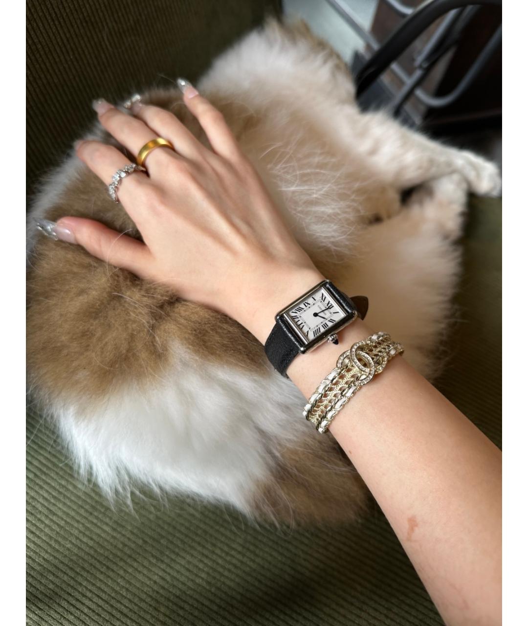 CARTIER Белые металлические часы, фото 9