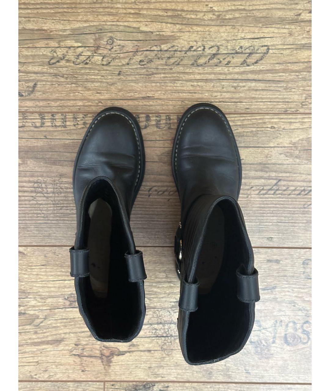 CHANEL Черные кожаные сапоги, фото 3