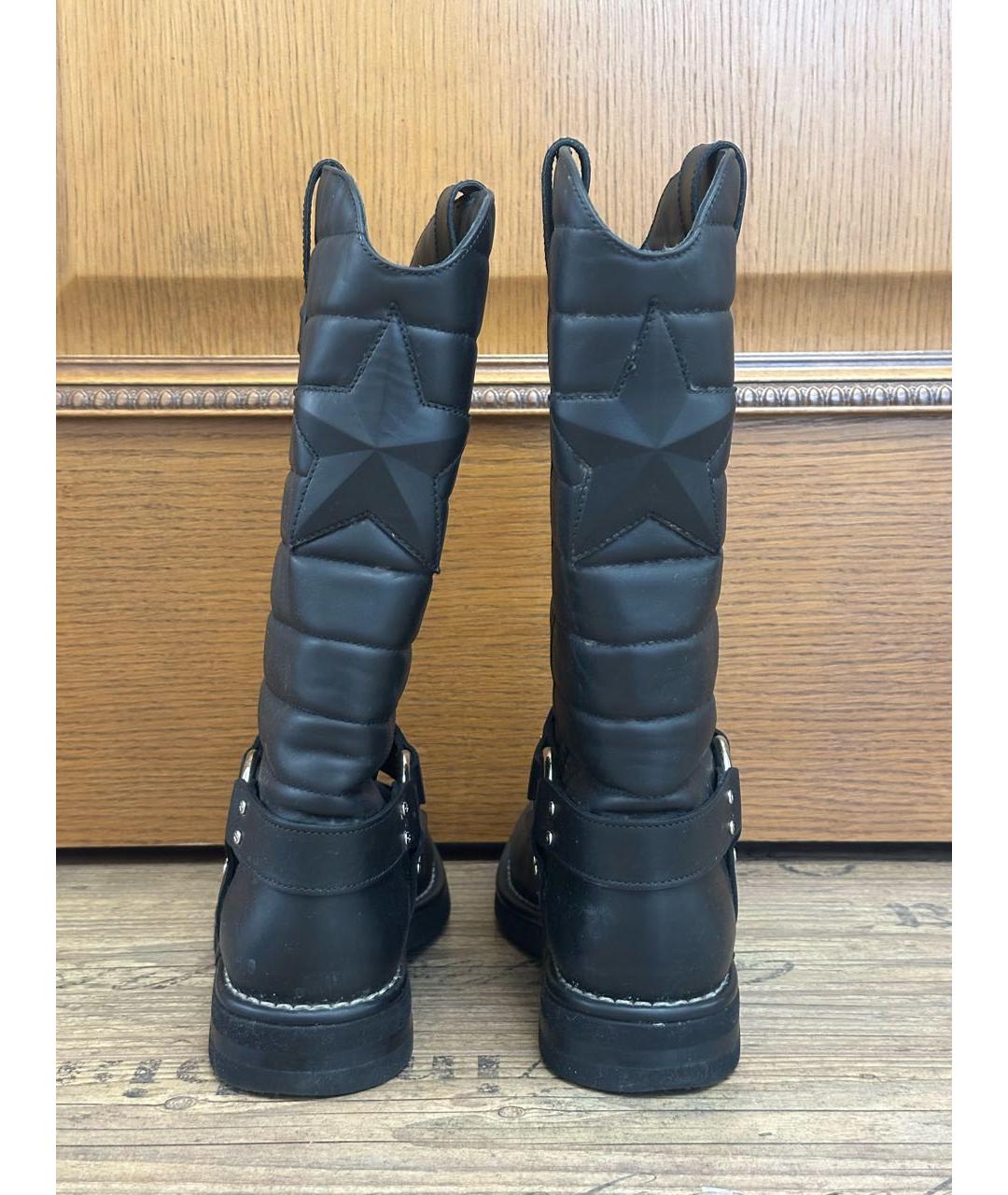 CHANEL Черные кожаные сапоги, фото 4