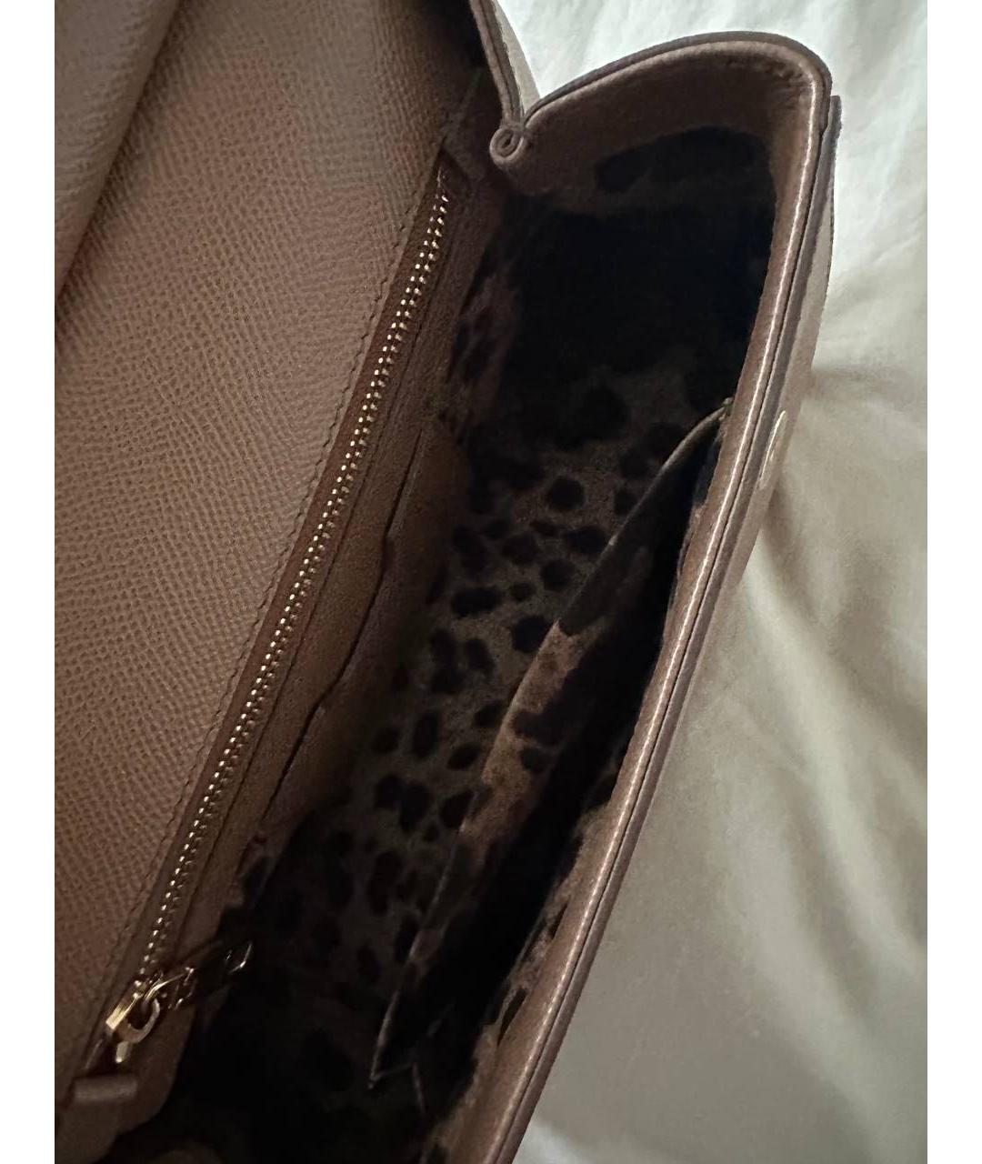 DOLCE&GABBANA Коричневая кожаная сумка через плечо, фото 4