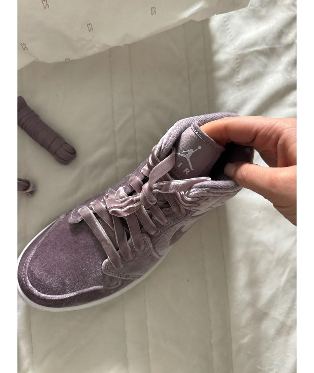 JORDAN Розовые текстильные кеды, фото 4