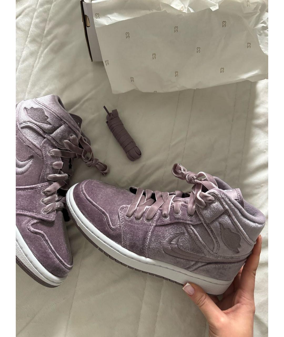 JORDAN Розовые текстильные кеды, фото 5