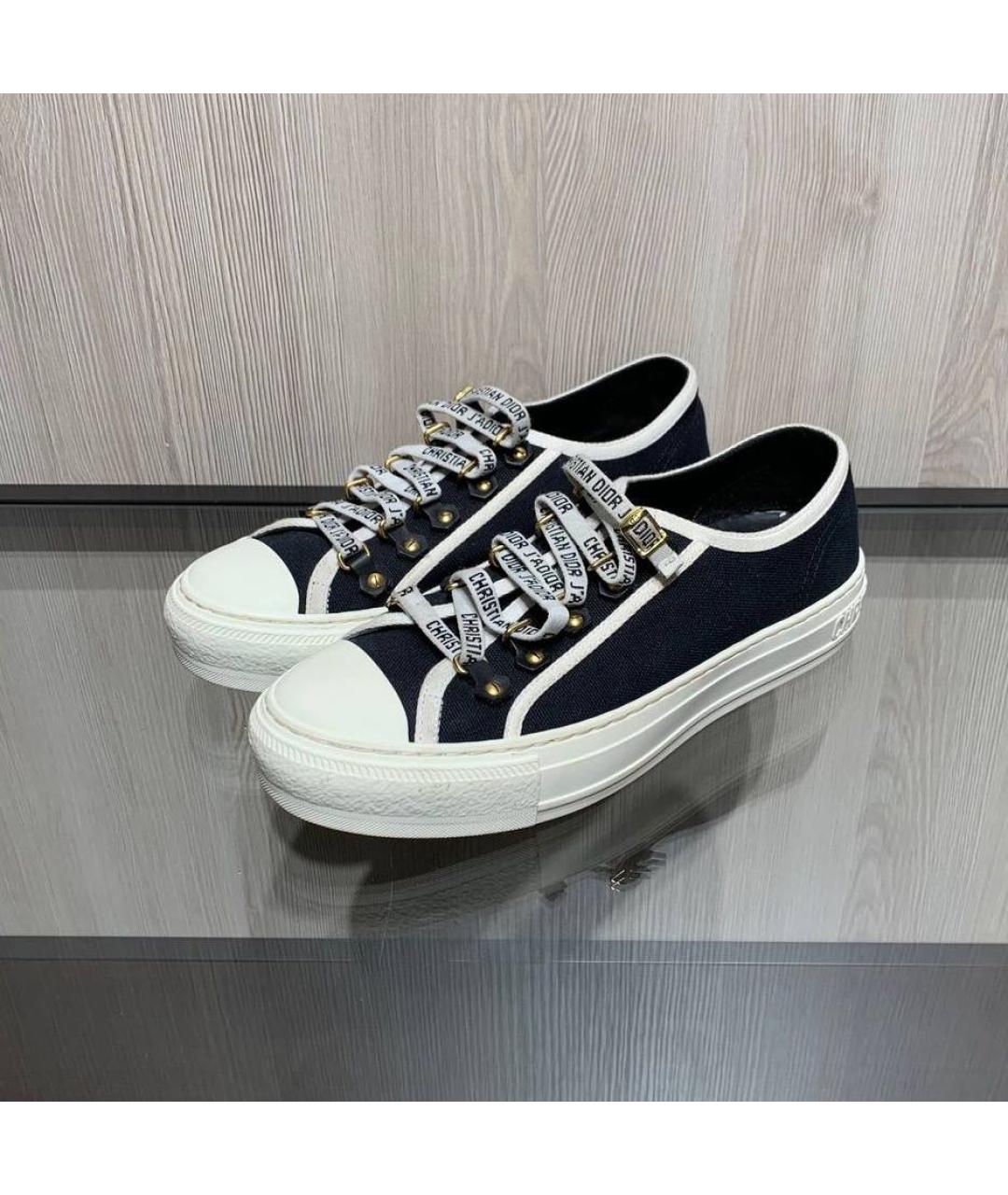 CHRISTIAN DIOR Черные текстильные кеды, фото 5