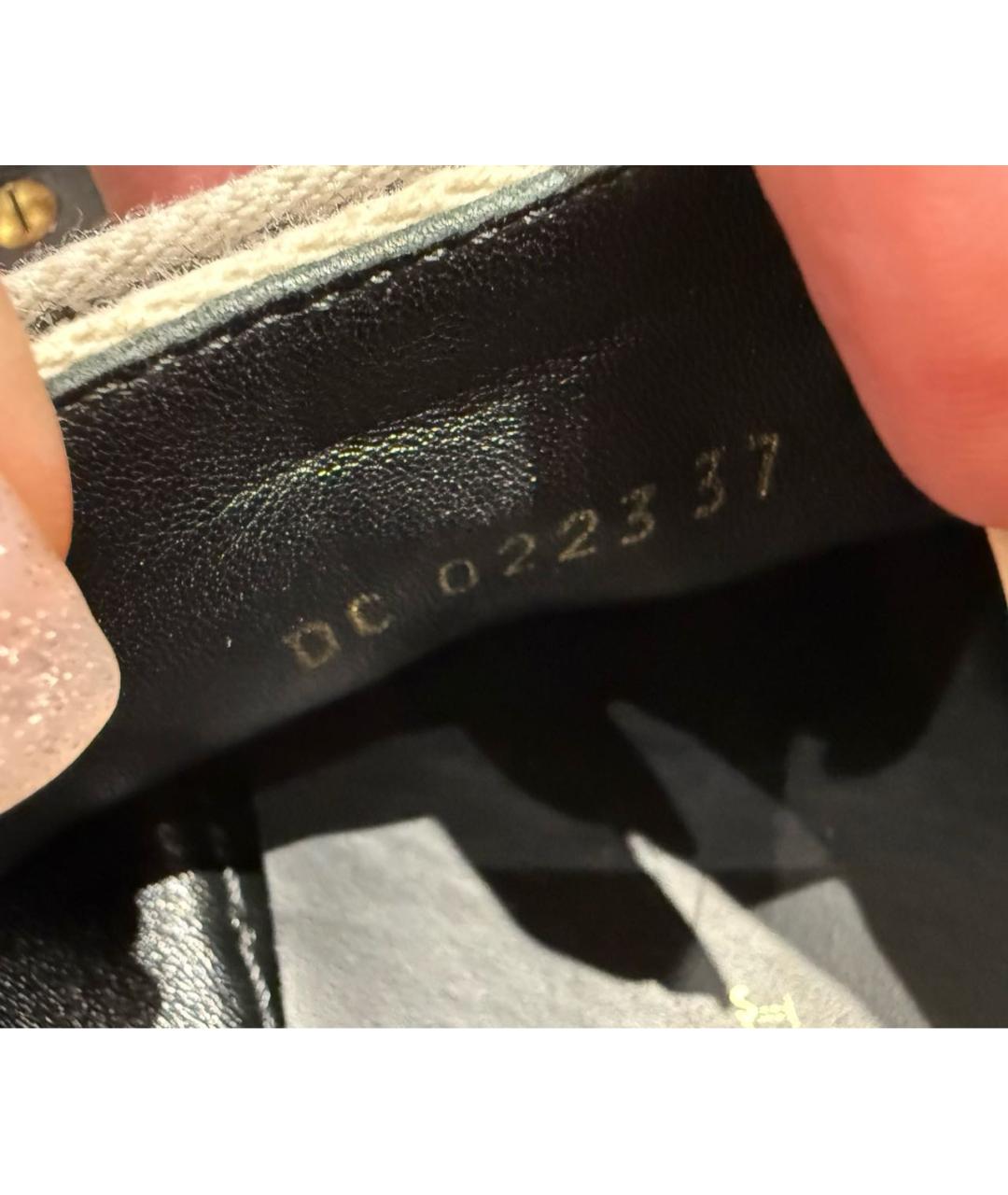 CHRISTIAN DIOR Черные текстильные кеды, фото 3