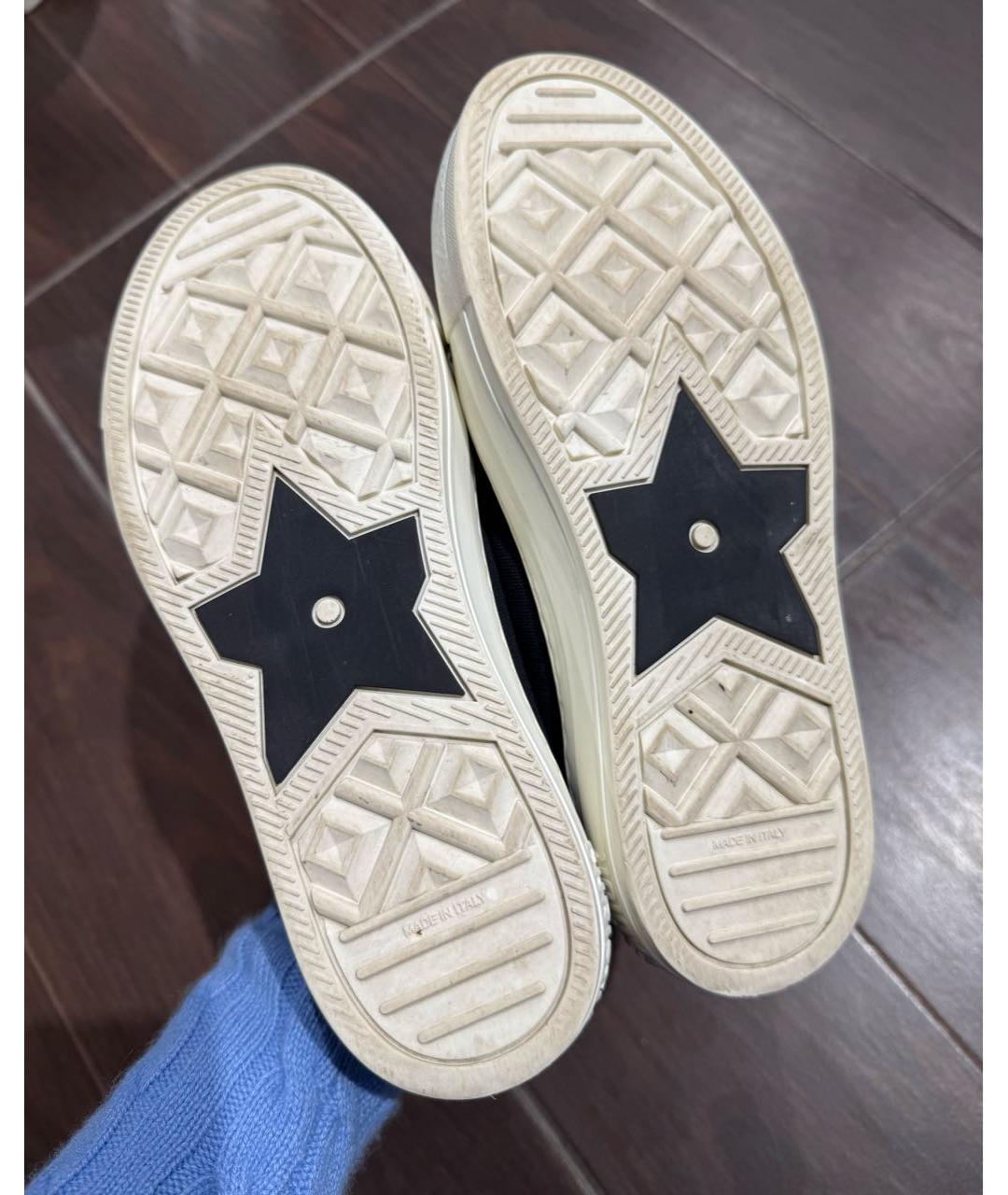 CHRISTIAN DIOR Черные текстильные кеды, фото 2