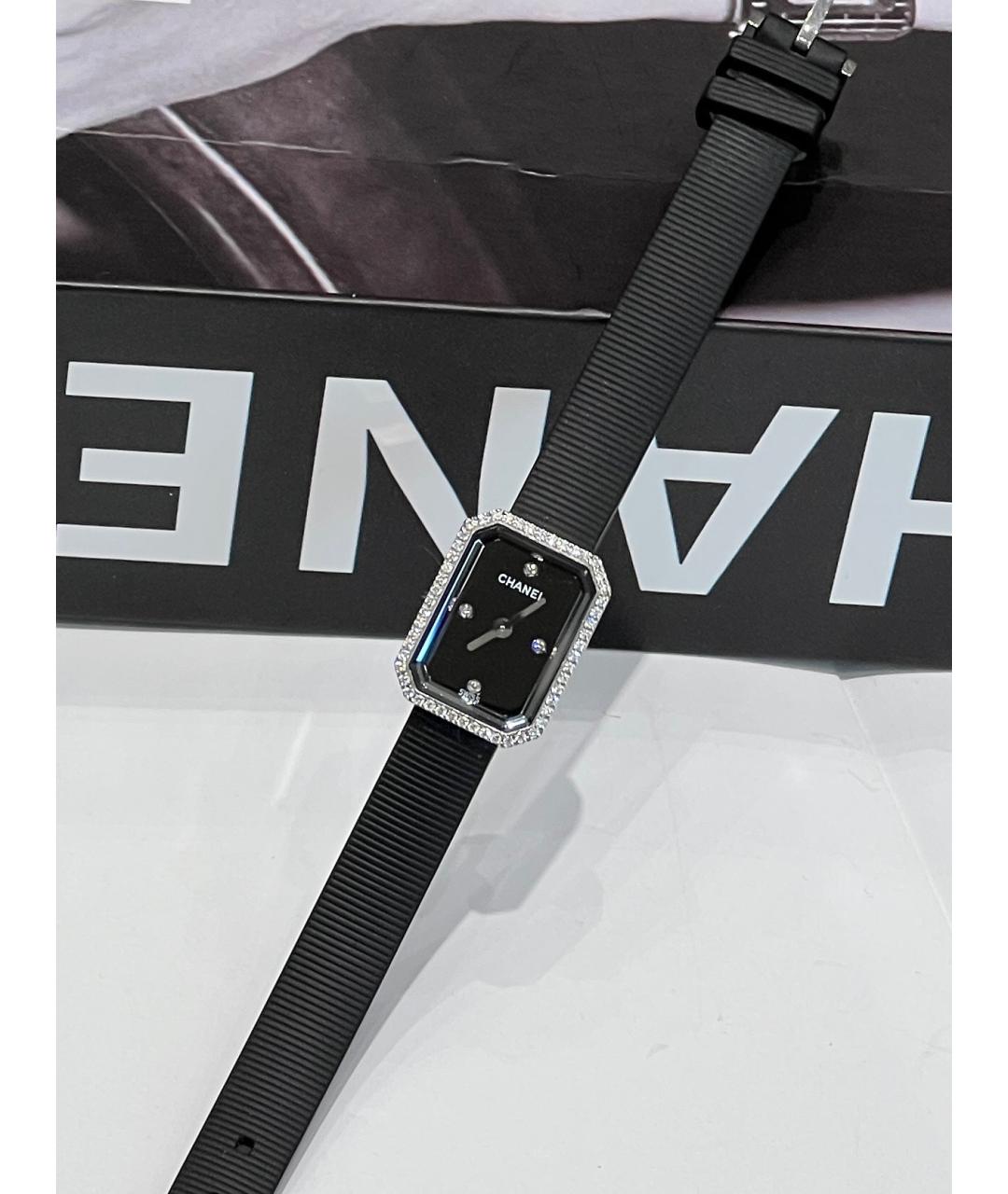 CHANEL Черные металлические часы, фото 2