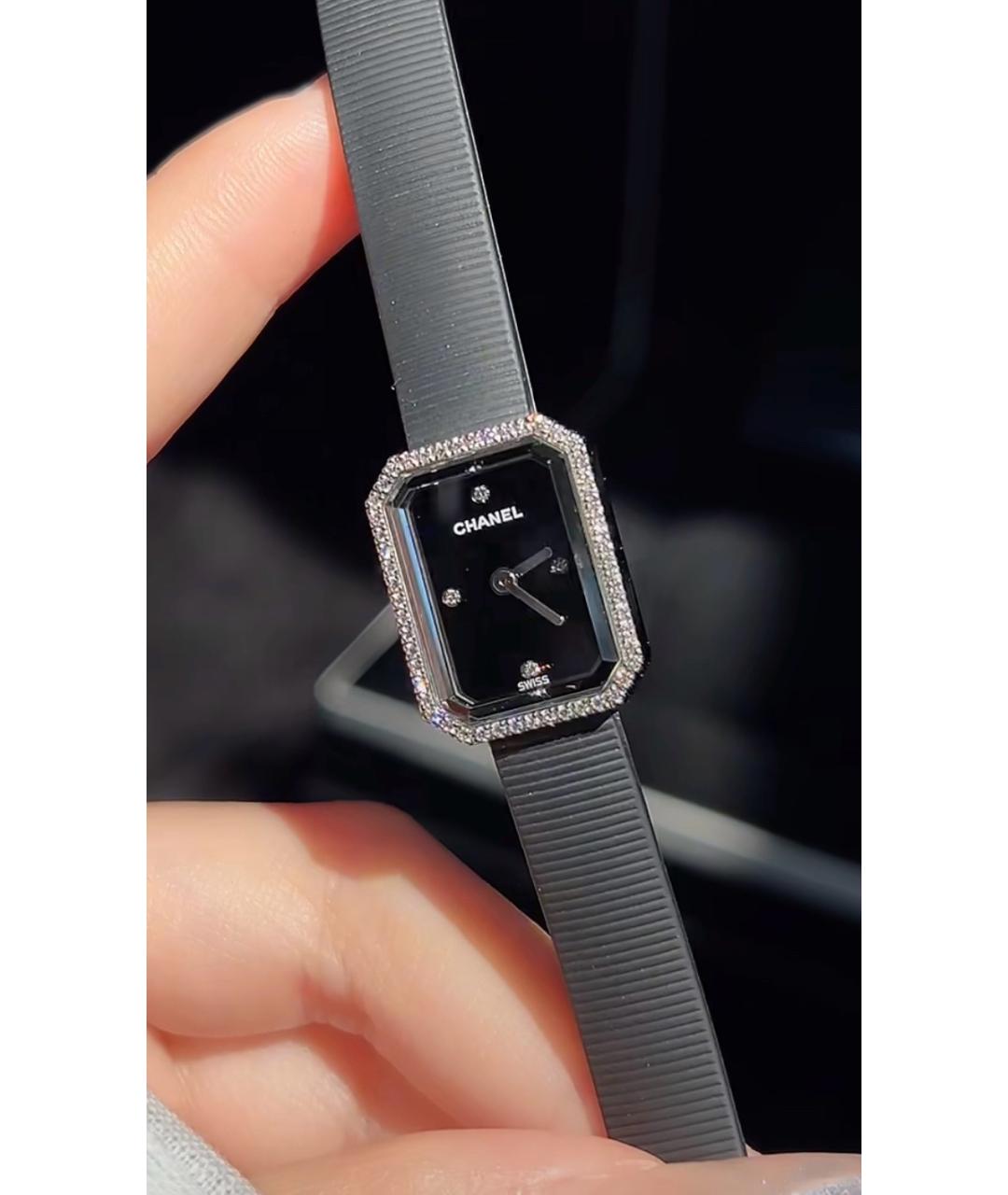 CHANEL Черные металлические часы, фото 3