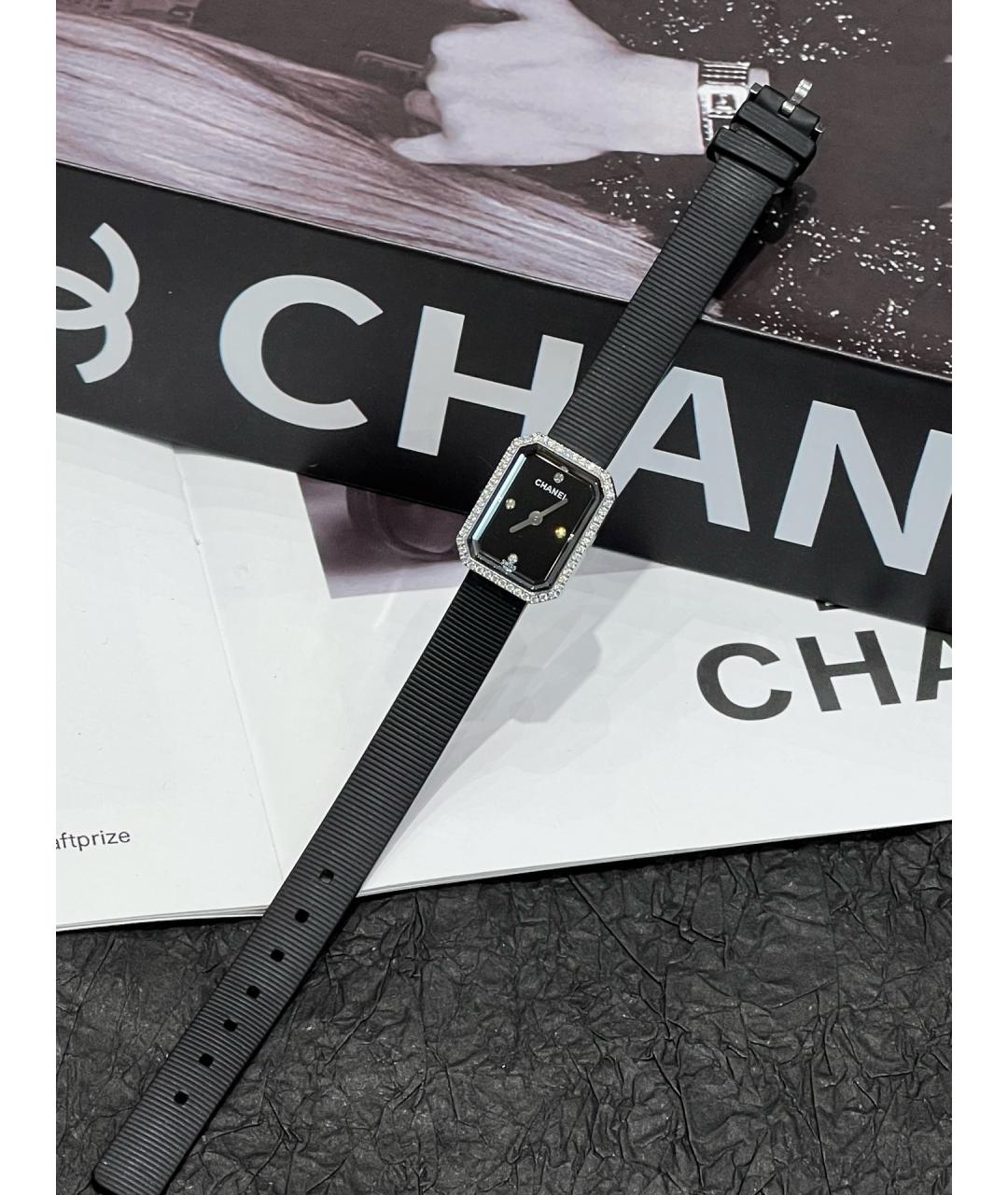 CHANEL Черные металлические часы, фото 6