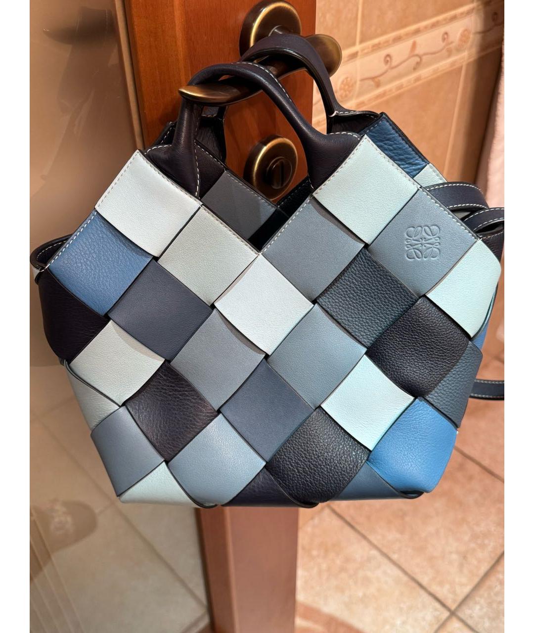 LOEWE Синяя кожаная сумка через плечо, фото 2