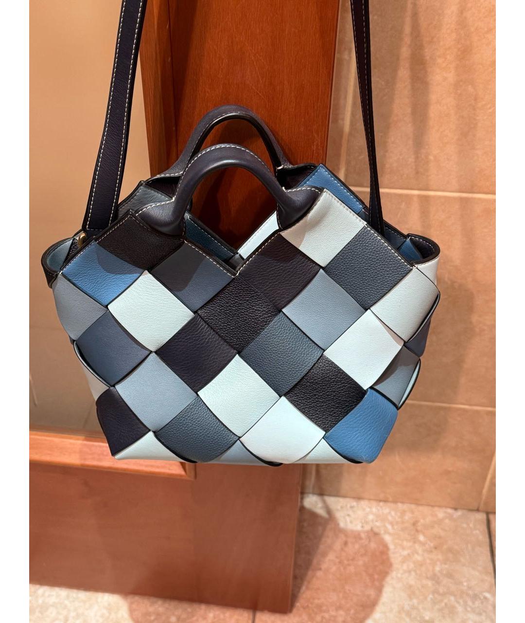 LOEWE Синяя кожаная сумка через плечо, фото 6