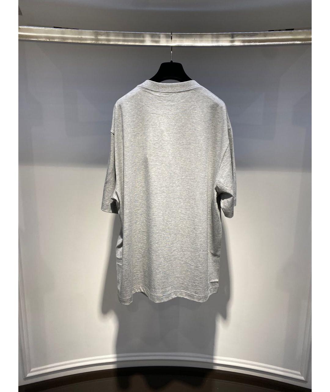 GUCCI Серая хлопковая футболка, фото 3