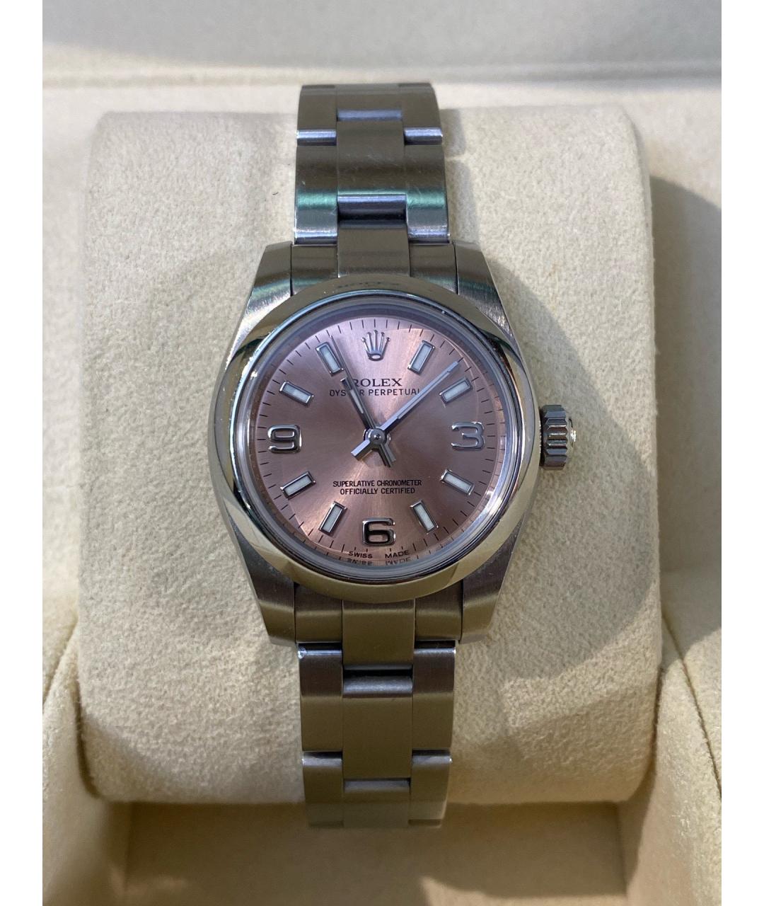 ROLEX Розовые металлические часы, фото 6