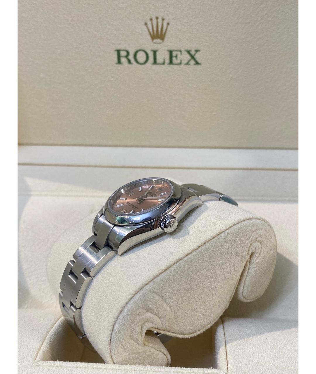 ROLEX Розовые металлические часы, фото 3