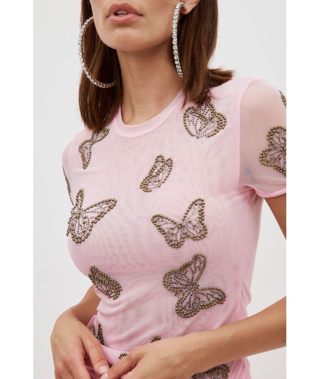 BLUMARINE Розовая футболка, фото 2