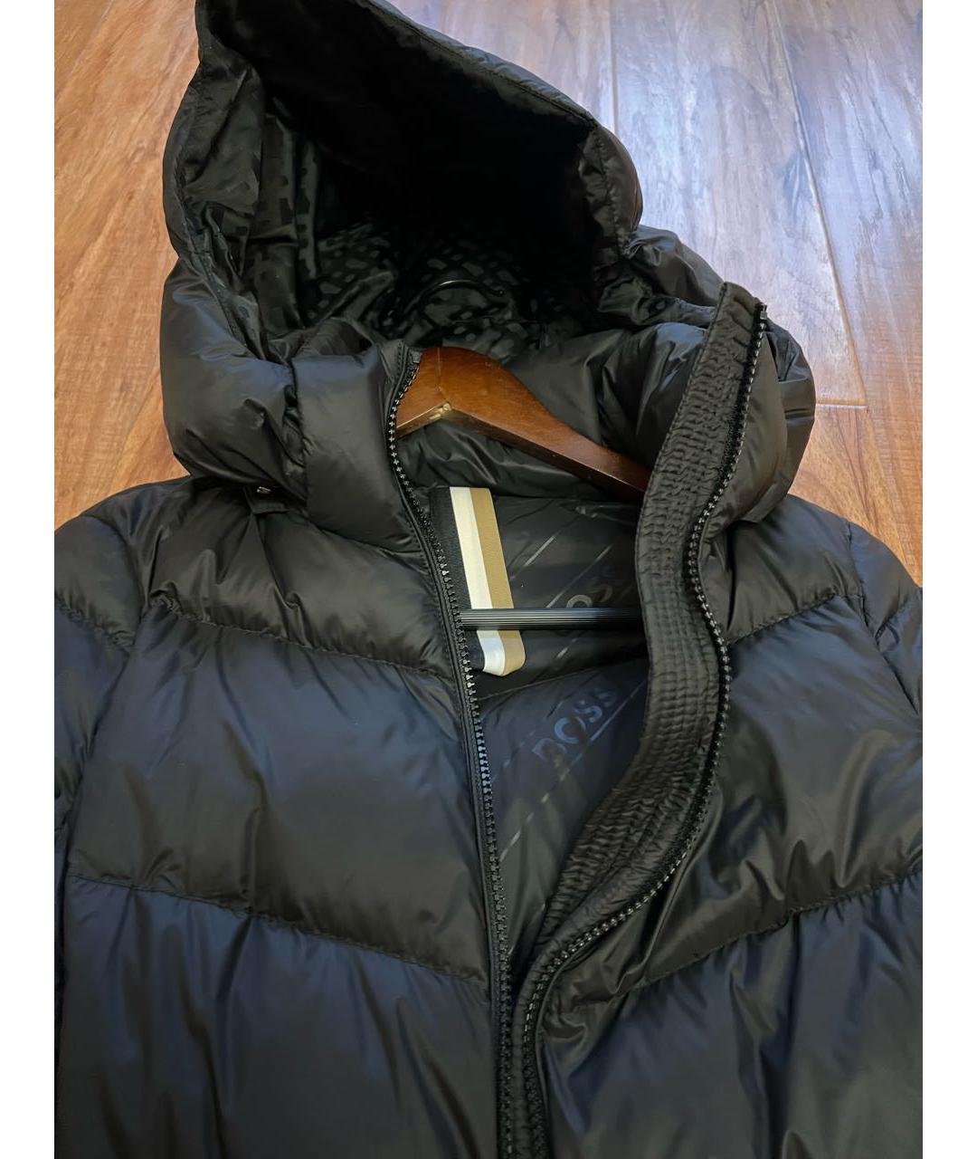HUGO BOSS Черный полиамидовый пуховик, фото 7
