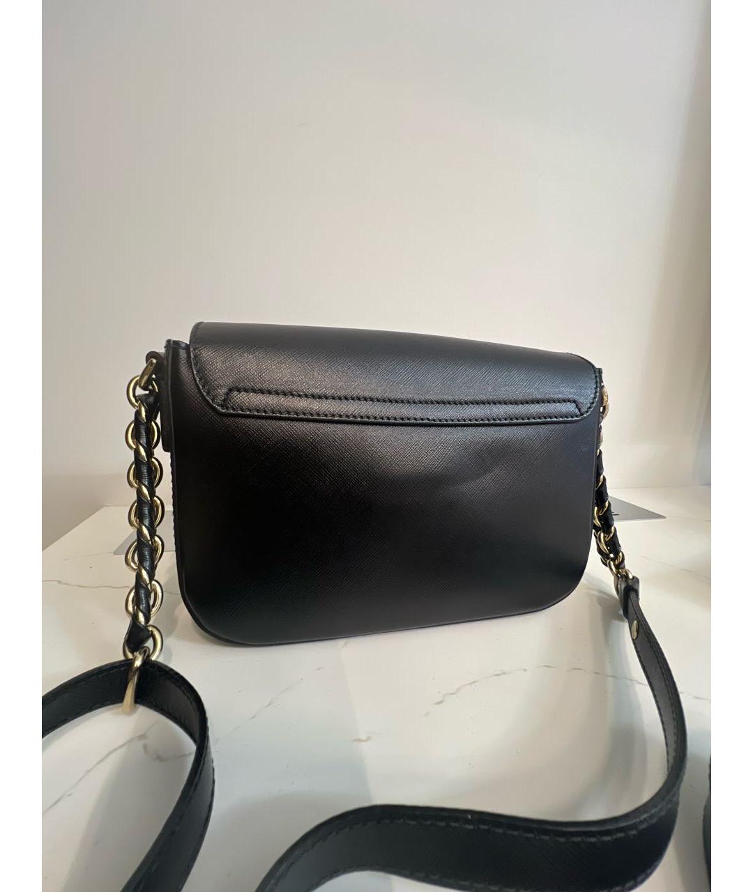 FERRAGAMO Черная кожаная сумка через плечо, фото 3