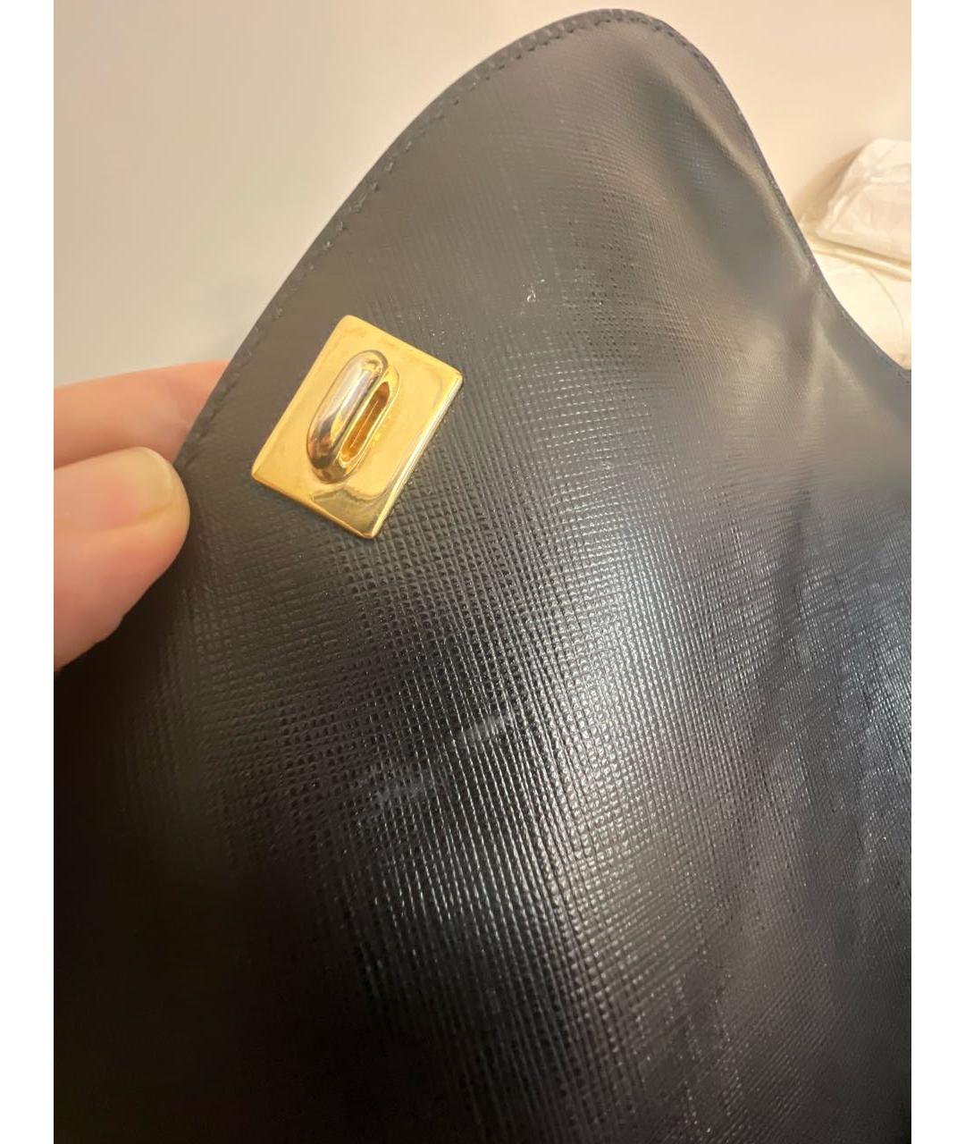 FERRAGAMO Черная кожаная сумка через плечо, фото 8